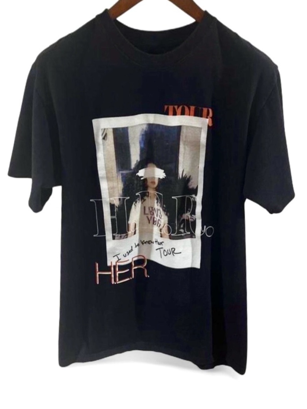 H.E.R. Concert Tour Merchandise Black Graphic T-Shirt Size Large